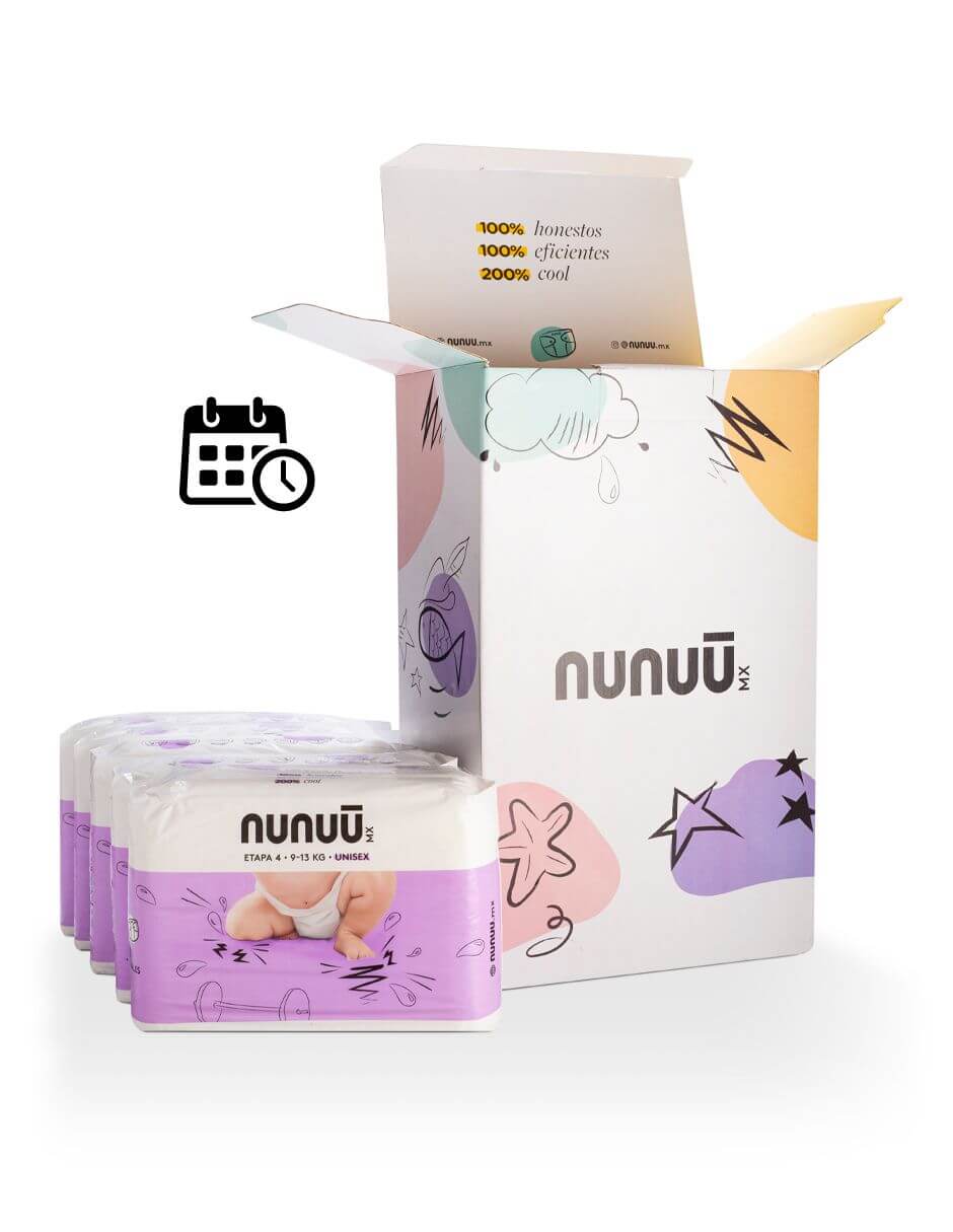 Ícono de la caja de Etapa 4 en suscripción Nunuū, representación gráfica de la de la entrega programada calendarizada.