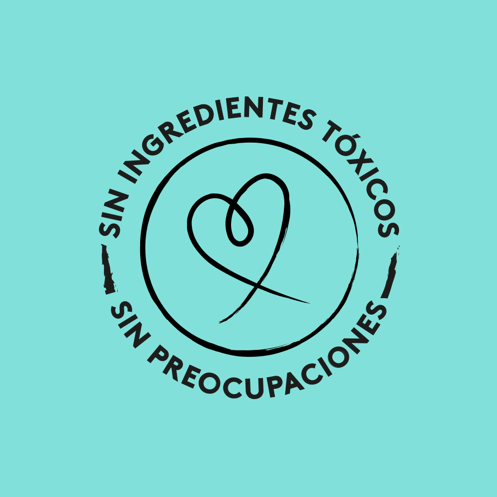 GIF mostrando la promesa de Nunuū: hipoalergénico, no testado en animales, cubierta y acolchonado biodegradable, fabricación consciente.